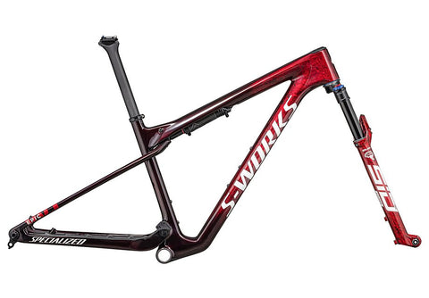 Specialized epic wc S-Works frmset gloss red tint / flake silver granite / metallic white silver xs