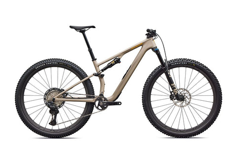 2026 Specialized Epic 8 Expert Evo Di2 Bike Satin Sandstone Metallic / California Sunshine M