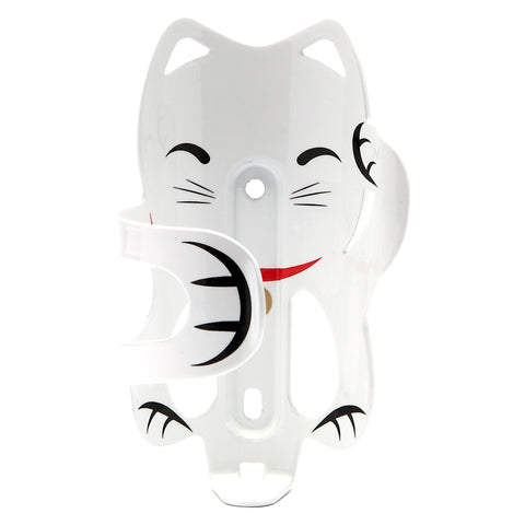 Portland Design Works Lucky Cat Water Bottle Cage: White Cat