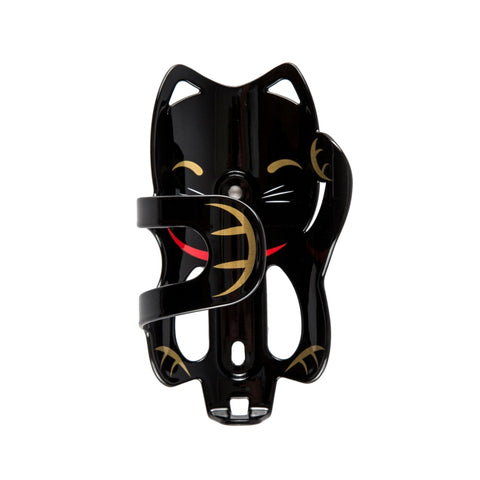 Portland Design Works Lucky Cat Water Bottle Cage: Black Cat