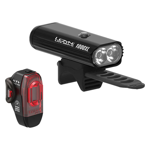 Lezyne Lite Drive 1000XL/KTV Pro Combo Black 8F/5R Combo USB 1000/75