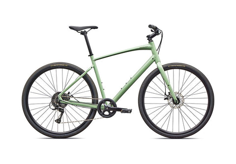 2026 Specialized Sirrus X 1.0 Km Bike Gloss Pistachio / Laurel Green Metallic Frost Reflective L