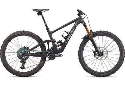 2022 Specialized enduro S-Works bike satin brushed black liquid metal/ black liquid metal/ silver dust s4