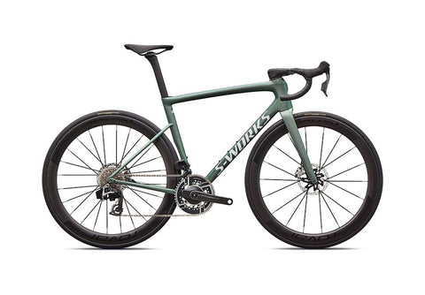 2026 Specialized Tarmac Sl8 S-Works Axs Bike Gloss Premium Fjord Metallic / White Metallic Silver 54