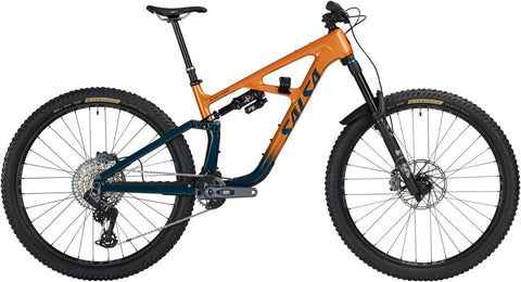 Salsa BLKthorn 145 C GX AXS Transmission Bike - 29" Carbon Slate /Terracotta Medium