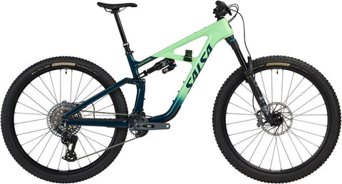Salsa BLKthorn 125 C GX AXS Transmission Bike - 29" Carbon Slate / Citrus Large