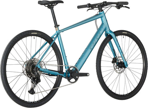 Salsa Confluence Flat Bar Cues 11 Ebike - 700c Aluminum Dark Cyan X-Small