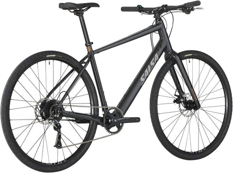 Salsa Confluence Flat Bar Altus 1x9 Ebike - 700c Aluminum Black Medium