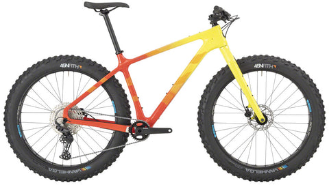 Salsa Beargrease Carbon Deore 11spd Fat Bike - 27.5" Carbon Orange/YLW Fade Small