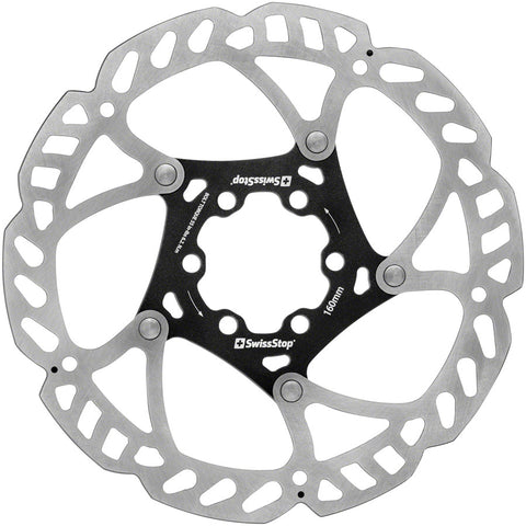 SwissStop Catalyst Pro Disc Brake Rotor - 160mm 6-Bolt Silver/Black