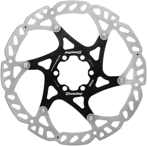 SwissStop Catalyst Pro Disc Brake Rotor - 180mm 6-Bolt Silver/Black