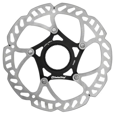 SwissStop Catalyst Pro Disc Brake Rotor - 160mm Center-Lock Silver/Black