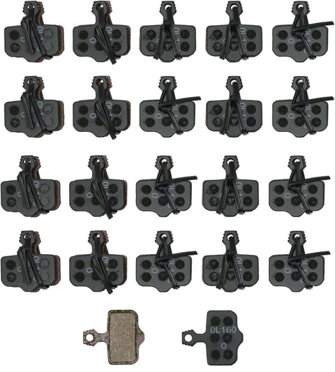 SRAM Disc Brake Pads - Organic Compound Steel Backed Quiet For Level Elixir 2-Piece Road Bulk Box of 20
