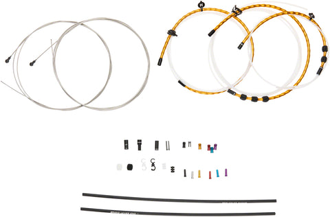 Jagwire Road Elite Link Brake Cable Kit SRAM/Shimano Ultra-Slick Uncoated Cables Gold