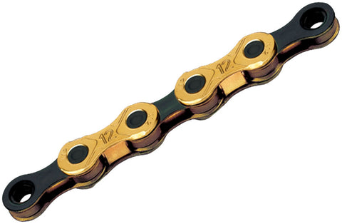 KMC X12 Waxed Chain - 12-Speed 126 Links Ti Gold/Black