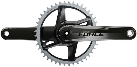 SRAM Force 1 AXS Crankset - 175mm 12-Speed 46t 8-Bolt Direct Mount DUB Spindle Interface Gloss Natural Carbon D1