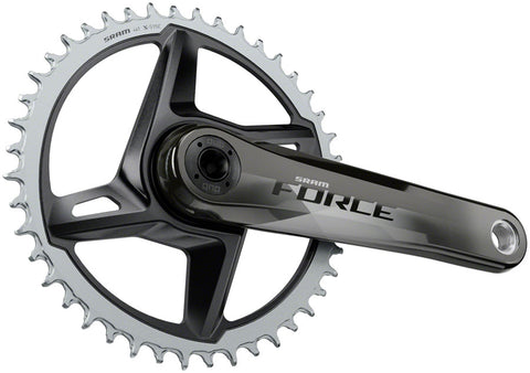 SRAM Force 1 AXS Wide Crankset - 165mm 12-Speed 40t 8-Bolt Direct Mount DUB Spindle Interface Gloss Natural Carbon D1