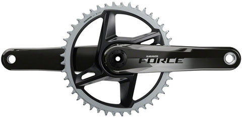 SRAM Force 1 AXS Wide Crankset - 165mm 12-Speed 40t 8-Bolt Direct Mount DUB Spindle Interface Gloss Natural Carbon D1