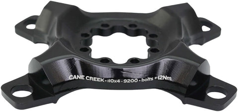 Cane Creek eeWings Chainring Spider - 4-Bolt 110 Asymmetric BCD 8-Bolt Mount Type For Shimano Dura-Ace 9200 BLK