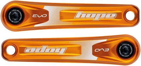 Hope Evo Crankset - 170mm Direct Mount 30mm Spindle For 135/142/141/148mm Rear Spacing Orange