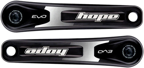 Hope Evo Crankset - 175mm Direct Mount 30mm Spindle For 135/142/141/148mm Rear Spacing BLK