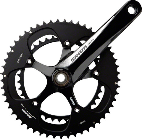 SRAM Apex Crankset - 170mm 10-Speed 50/34t 110 BCD GXP Spindle Interface BLK
