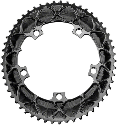 absoluteBLACK Premium Oval 130 BCD Road Outer Chainring - 53t 130 BCD 5-Bolt BLK