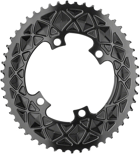 absoluteBLACK Premium Oval 110 BCD Road Outer Chainring Shimano Dura-Ace 9000 - 52t 110 Shimano Asymmetric BCD 4-Bolt BLK