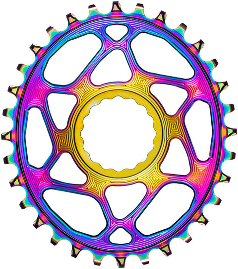 absoluteBLACK Oval Narrow-Wide Direct Mount Chainring - 32t CINCH Direct Mount 3mm Offset PVD Rainbow