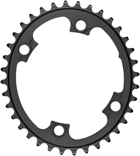 absoluteBLACK Silver Series Oval 110 BCD Inner Chainring - 34t 110 Shimano Asymmetric BCD 4-Bolt Gray