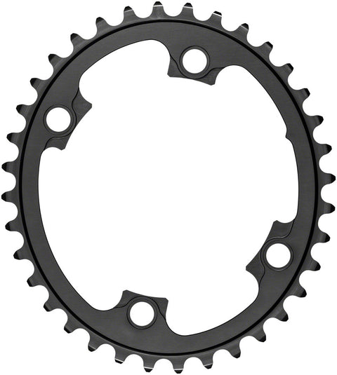 absoluteBLACK Silver Series Oval 110 BCD Inner Chainring - 36t 110 Shimano Asymmetric BCD 4-Bolt Gray