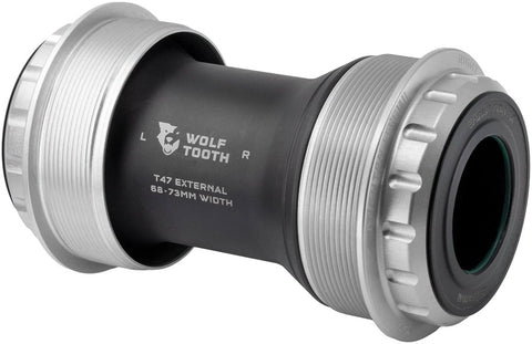 Wolf Tooth T47 External Bottom Bracket - T47 External 68/73mm For 24mm/Shimano Spindle Raw Silver