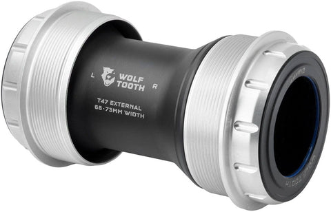 Wolf Tooth T47 External Bottom Bracket - T47 External 68/73mm For SRAM DUB Spindle Raw Silver
