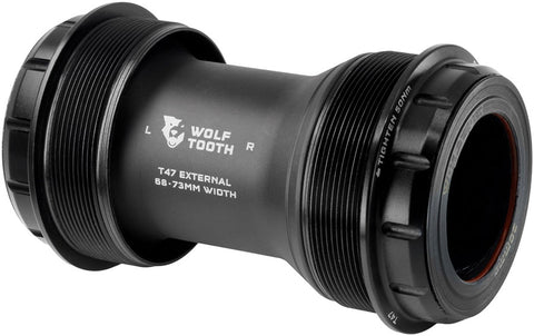 Wolf Tooth T47 External Bottom Bracket - T47 External 68/73mm For 30mm Spindle BLK