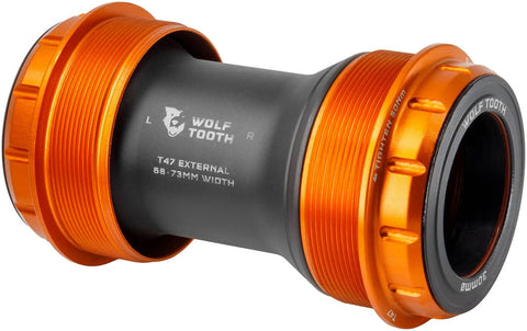 Wolf Tooth T47 External Bottom Bracket - T47 External 68/73mm For 30mm Spindle Orange