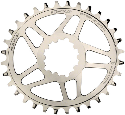 Wolf Tooth Elliptical Direct Mount Chainring - 32t SRAM Direct Mount For SRAM 3-Bolt Boost Cranks Use Hyperglide+ Chain Nickel Plated