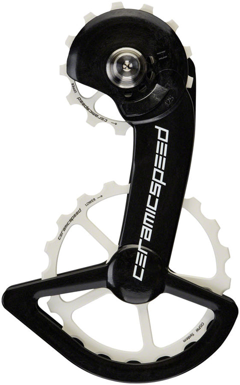 CeramicSpeed OSPW Pulley Wheel System Shimano Dura-Ace 9250/Ultegra 8150 - Coated Races Alloy Pulley Carbon Cage White Cerakote