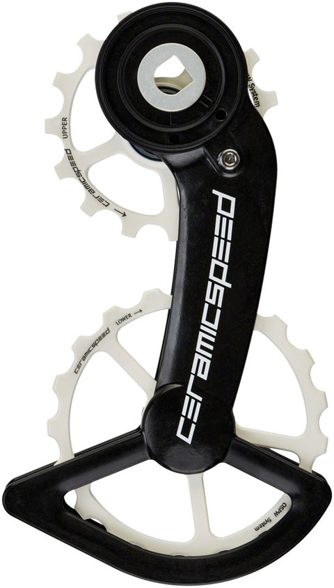 CeramicSpeed OSPW Pulley Wheel System SRAM Red/Force AXS - Coated Races Alloy Pulley Carbon Cage White Cerakote
