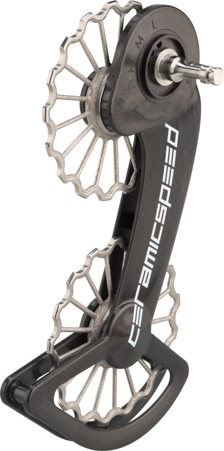 CeramicSpeed OSPW Pulley Wheel System SRAM eTap - Coated Races 3D Printed Titanium Pulley Carbon Cage Ti
