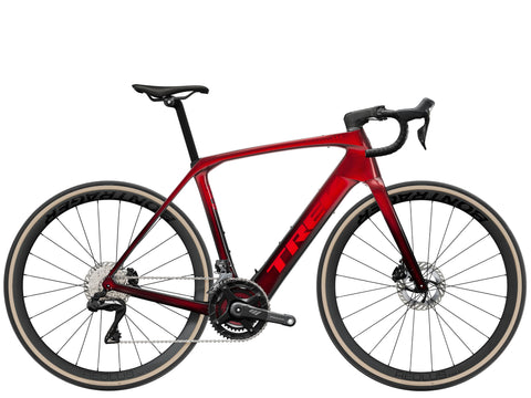 Domane+ SLR 7 US 52 Metallic Red Smoke/Red Carbon Smoke