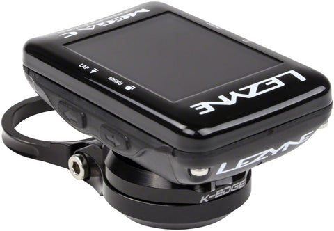 K-EDGE Adjustable Stem Mount for Lezyne Computers: Black Anodized