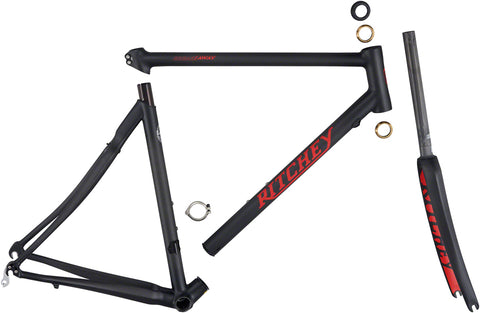 Ritchey WCS Break-Away Frameset - 700c Carbon Black/Red Medium