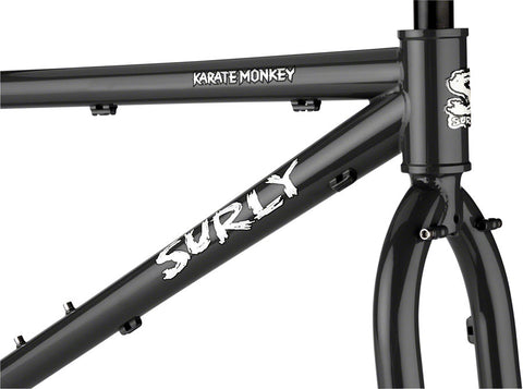 Surly Karate Monkey Frameset - 27.5" Steel Hi-Viz Black Small