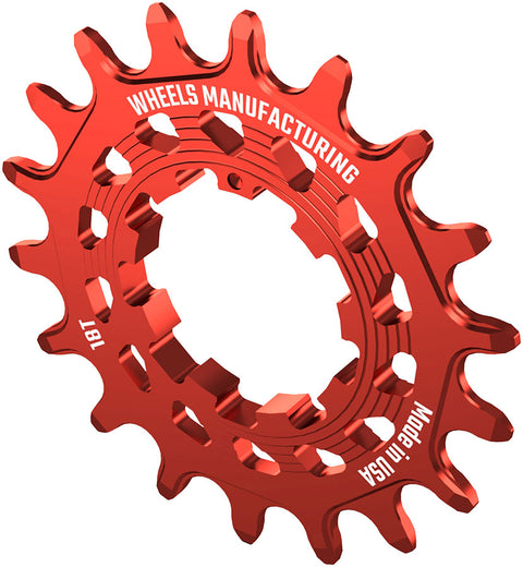 Wheels Manufacturing SOLO HG Cog - 18t Fits SOLO-HG Kits Red
