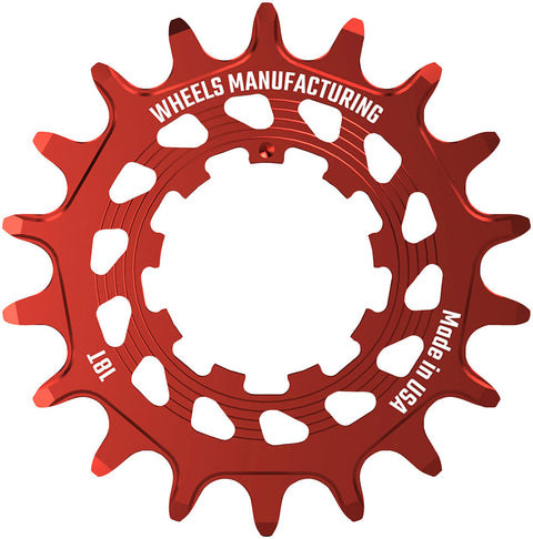 Wheels Manufacturing SOLO HG Cog - 18t Fits SOLO-HG Kits Red