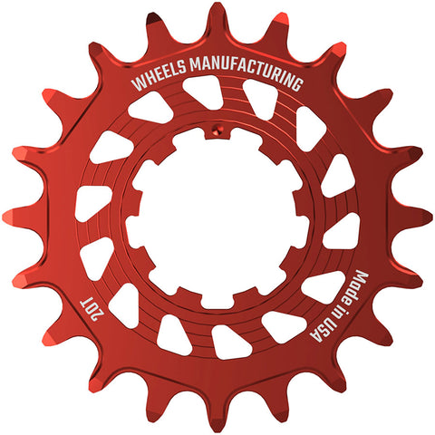 Wheels Manufacturing SOLO HG Cog - 20t Fits SOLO-HG Kits Red