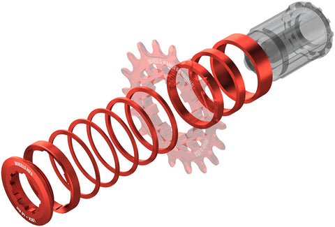 Wheels Manufacturing SOLO-HG Single Speed Conversion Kit - For HG Style Hubs Red