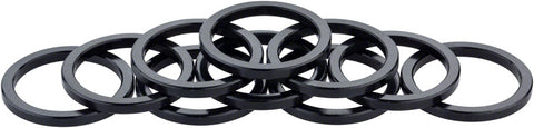 Problem Solvers Headset Stack Spacer - 25.4 3mm Aluminum Black Bag of 10
