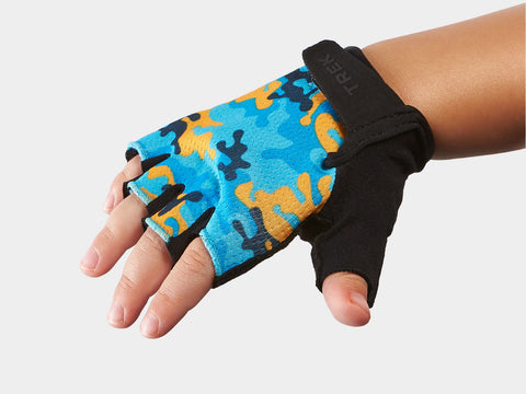 Glove Trek Kids Large/X-Large (7-10) Blue/Gold Camo