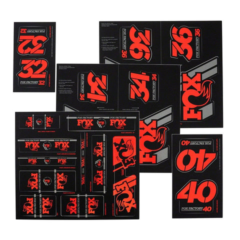 FOX Heritage Decal Kit for Forks and Shocks Red